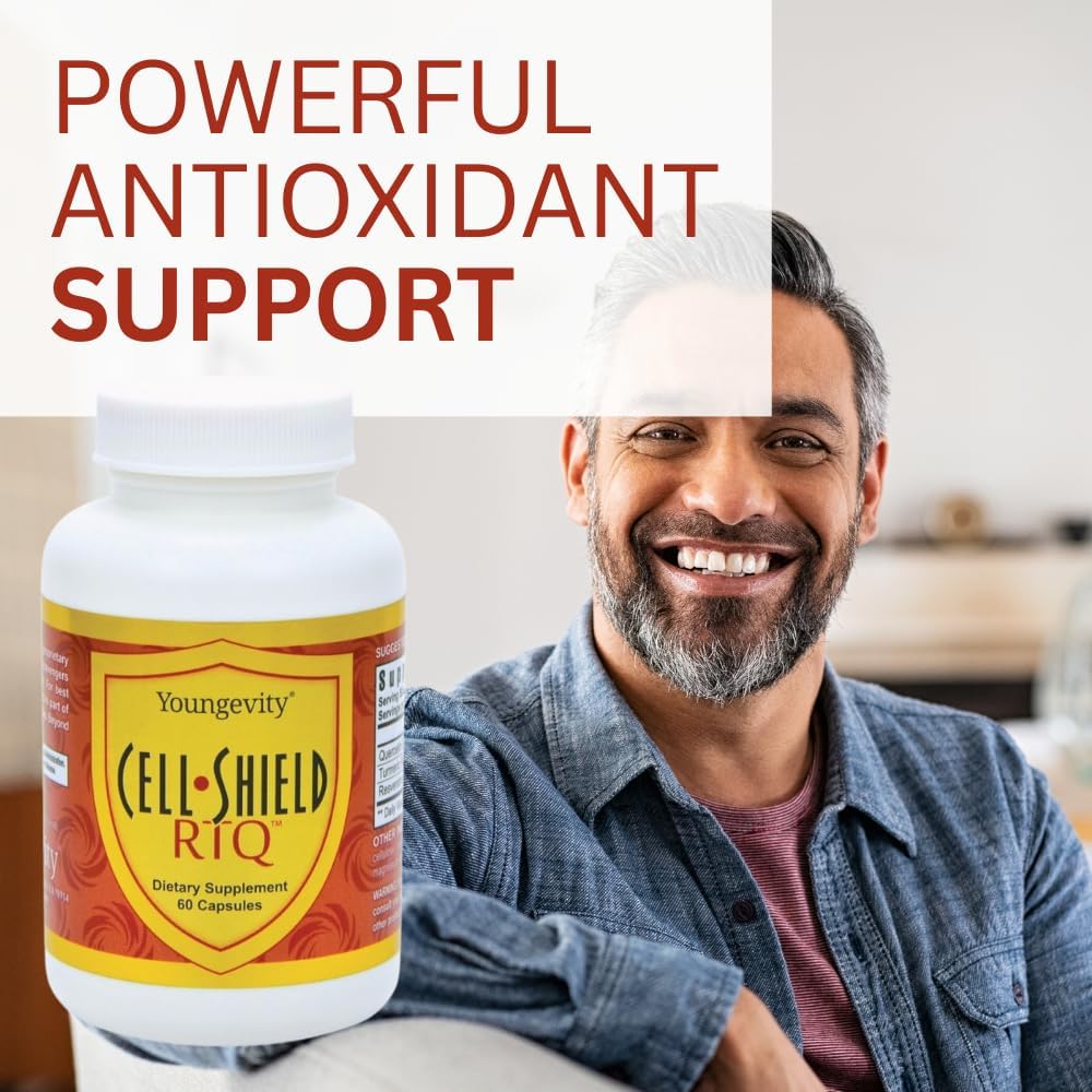 Highly Bioavailable Antioxidant Blend - Turmeric Curcumin, Quercetin, Japanese Knotweed - 60 Capsules - Youngevity Cell Shield RTQ™ - Espot.com.au