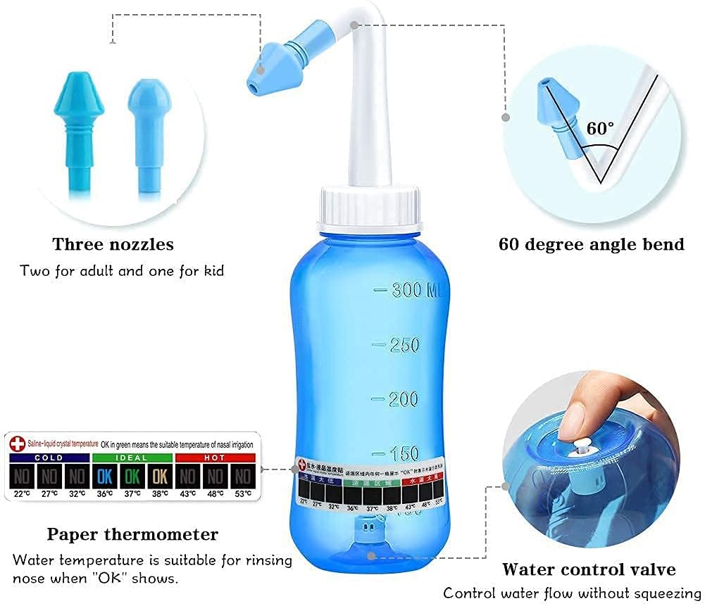 300ml-darate-neti-pot-sinus-rinse-bottle-for-adult-kid---bpa-free-nose-wash-cleaner-pressure-rinse-nasal-irrigation-with-sticker-thermometer-3