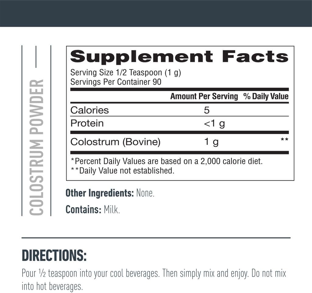 Isopure Bundle: Bovine Colostrum Supplement Powder (90 Servings) + Unflavored Whey Protein Isolate (25g Protein, Zero Carb, 16 Servings, 1lb) - Espot.com.au