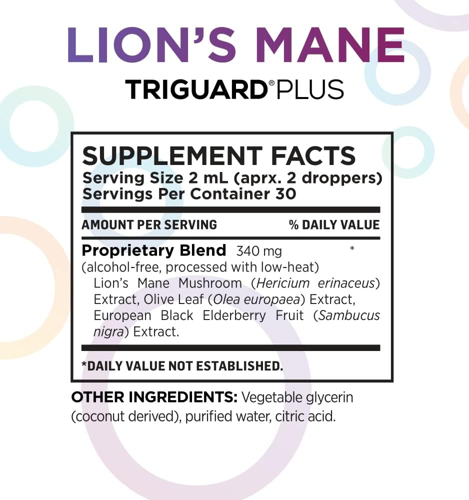 2 fl oz Liquid Lions Mane Nootropic Supplement for Mental Clarity, Focus, Memory, Immune Support & Energy - Alcohol-Free, Non-GMO, Made in USA - Espot.com.au