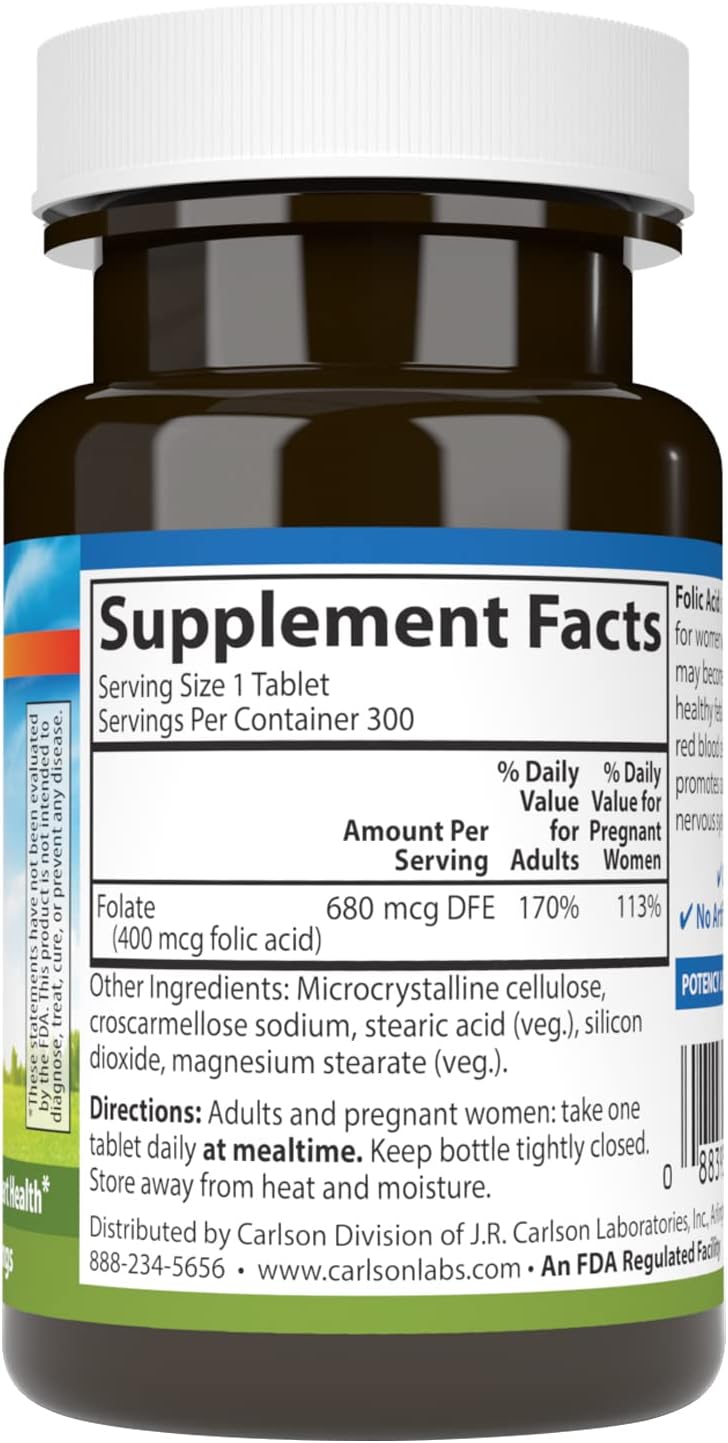 carlson-folic-acid-400mcg-tablets-for-prenatal-support-and-fetal-development---300-count-2