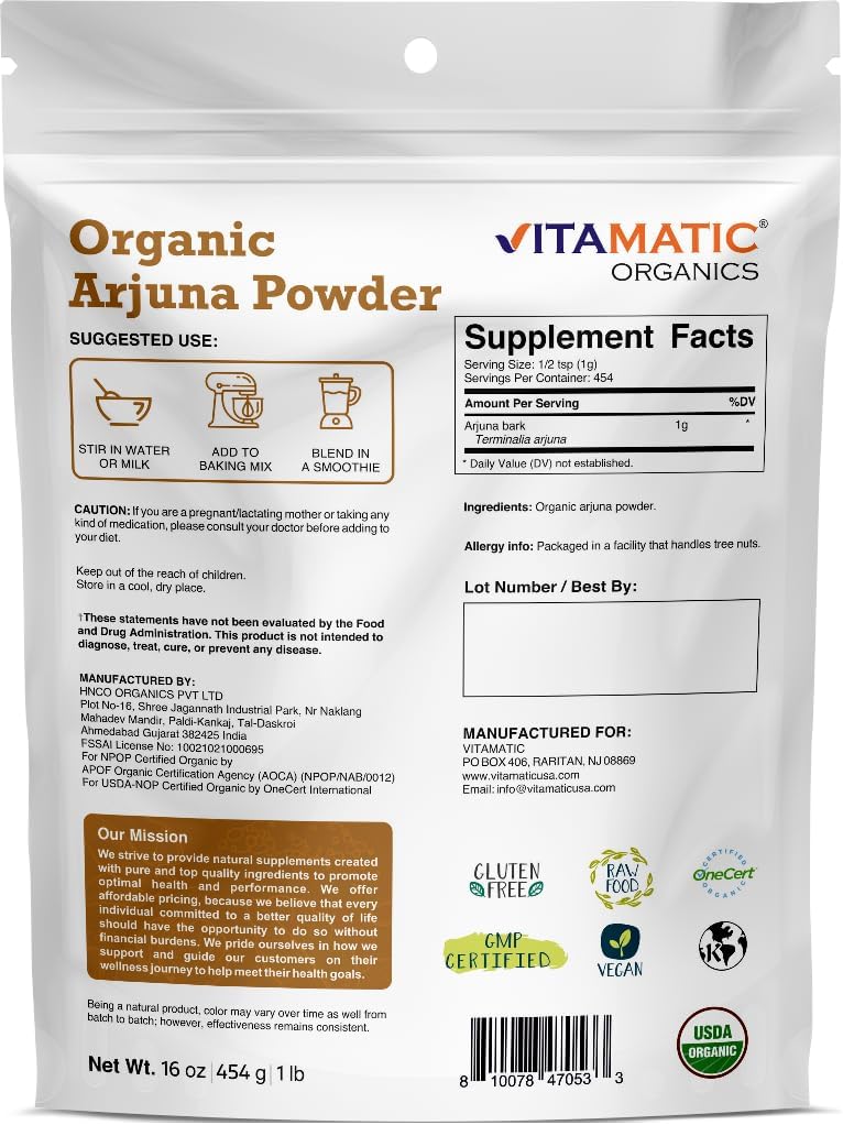 1lb-vitamatic-usda-organic-arjuna-bark-powder---pure-natural-supplement-3