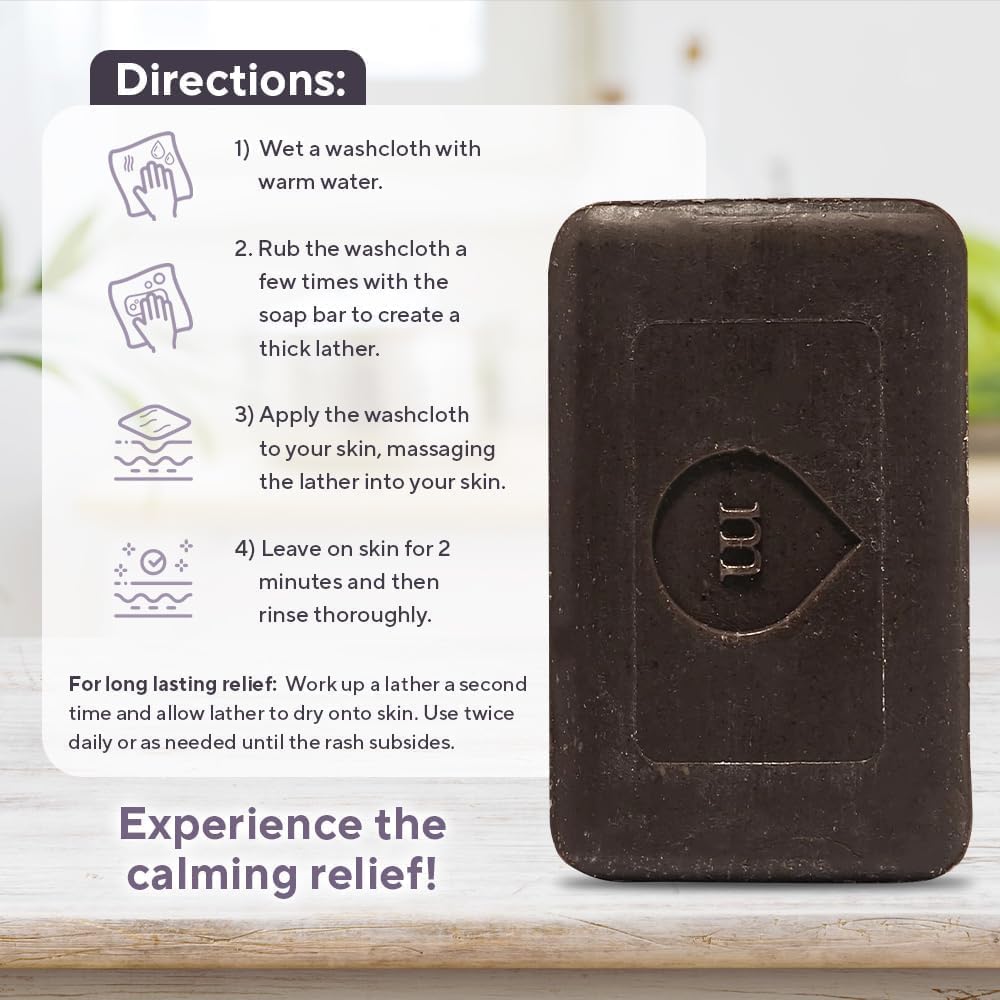 all-natural-eczema-face-and-body-soap-bar-for-dry-itchy-skin-relief---gentle-psoriasis-and-dermatitis-treatment---detoxifying-healing-anti-itch-cleanser---single-pack-3