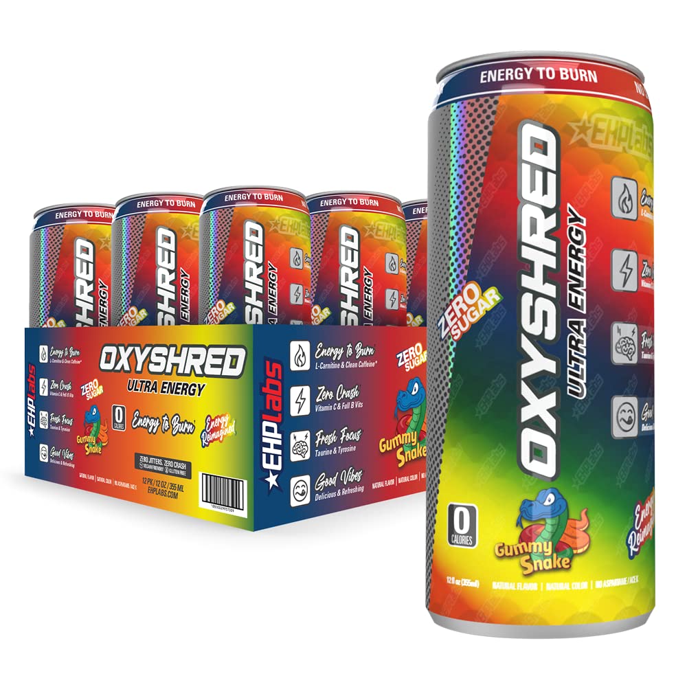 ehp-labs-oxyshred-healthy-energy-drink---zero-sugar-amino-acids-green-tea-extract-vitamin-c-l-carnitine---clean-caffeine-gummy-snake-flavor---12-pack-1