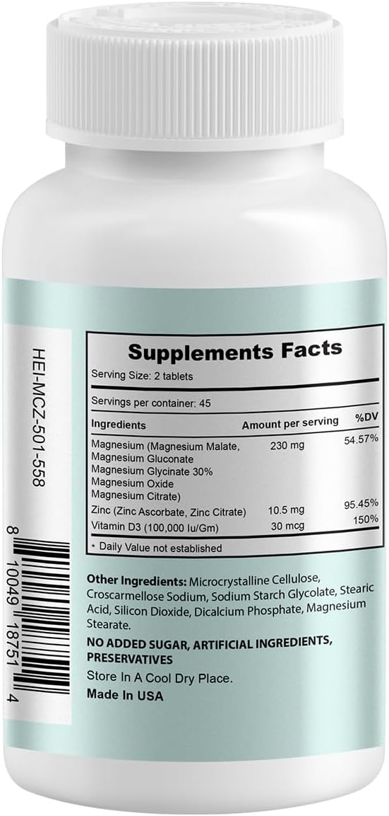magnesium-complex-2-pack-with-zinc-and-vitamin-d3---muscle-nerve-heart-bone-support---high-absorption-supplement---180-tablets-2