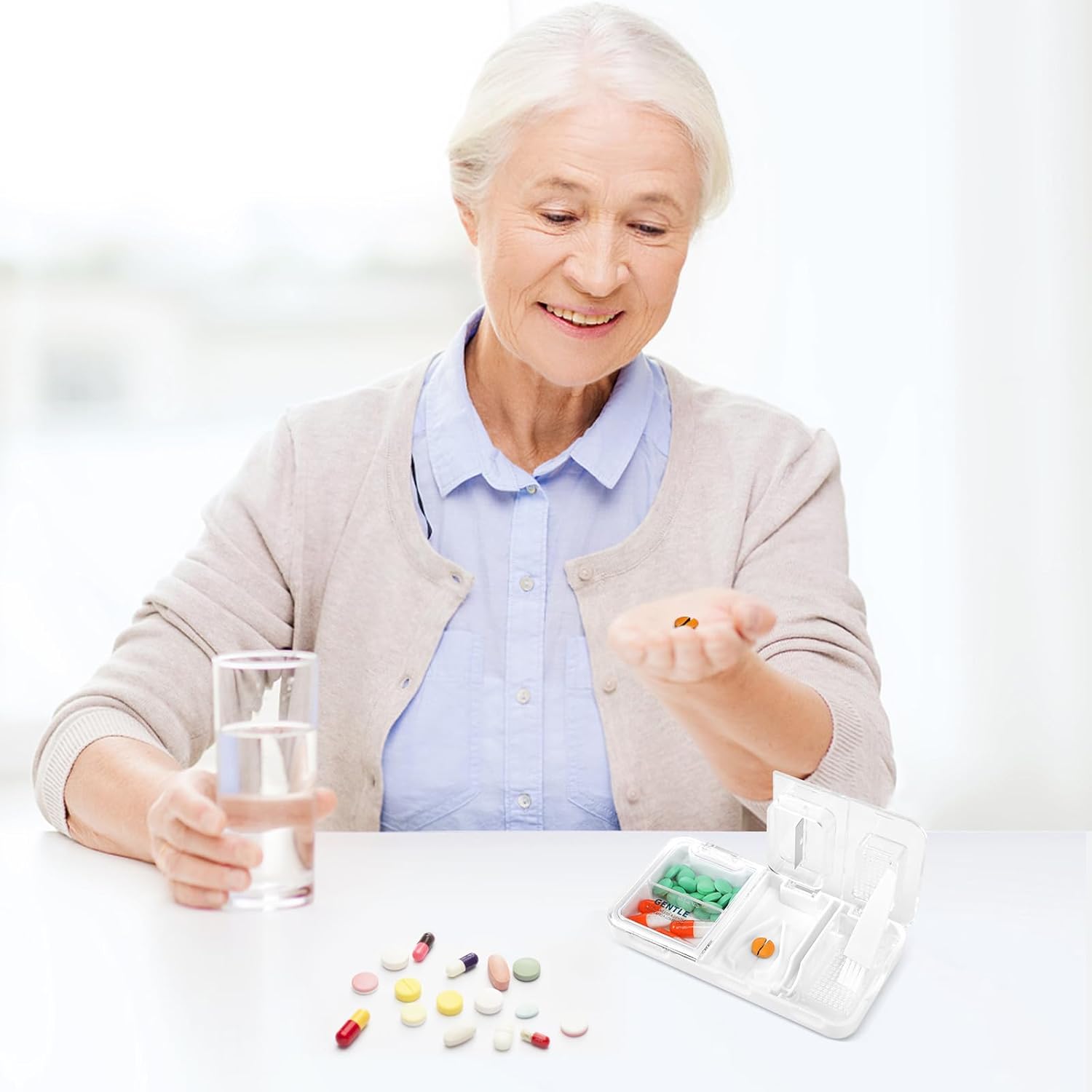 portable-3-in-1-pill-cutter-grinder-and-holder---easy-cutting-and-crushing-for-small-to-large-pills---vitamin-tablet-splitter-for-elderly-kids-and-pets---toplive-white-6