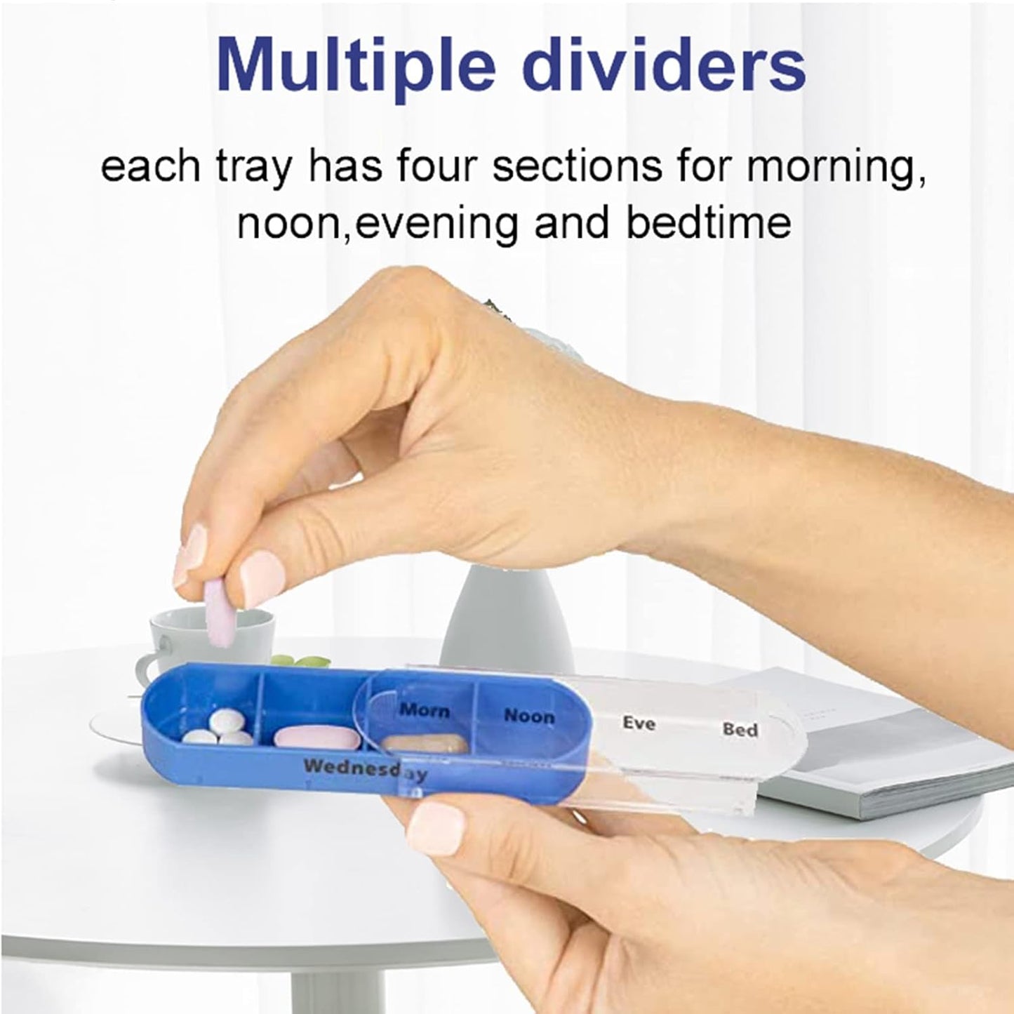 absok-weekly-stackable-pill-organizer-with-4-times-a-day-compartments---morning-noon-evening-bedtime---7-stackable-boxes-5