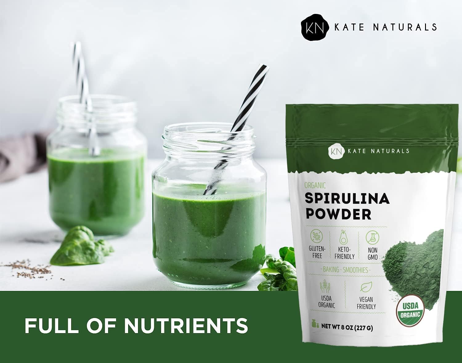 usda-certified-organic-spirulina-powder---immune-support-antioxidants---nutrient-dense-superfood-supplement---8-oz---non-gmo-gluten-free---by-kate-naturals-4
