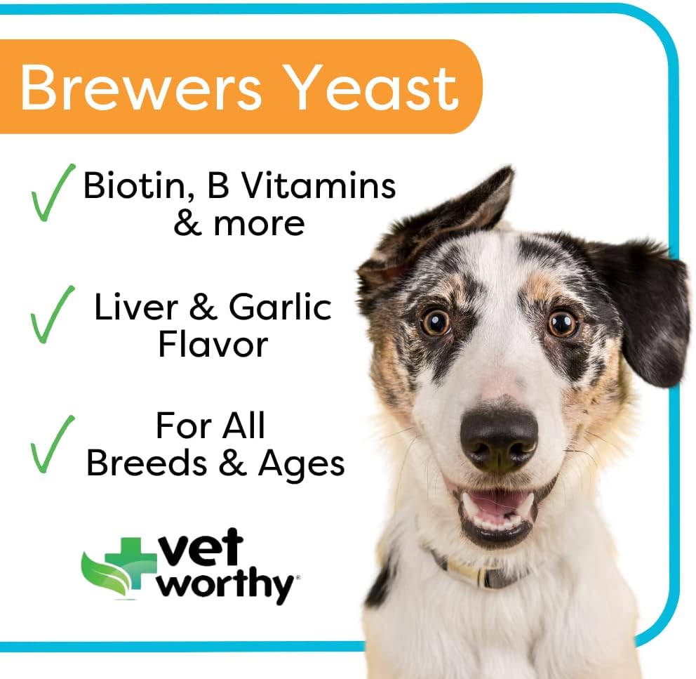 garlic-flavored-brewers-chewables-for-dogs---300-tablets---support-healthy-skin-coat-with-zinc-iron-vitamin-b-complex---daily-dog-supplement-2