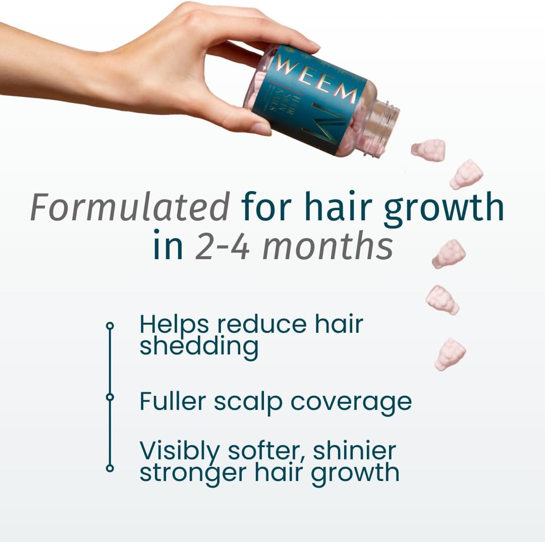 extra-strength-hair-skin-and-nails-gummies---vegan-biotin-vitamins-for-faster-hair-growth---stronger-nails---healthy-skin---men-women---2-pack-4
