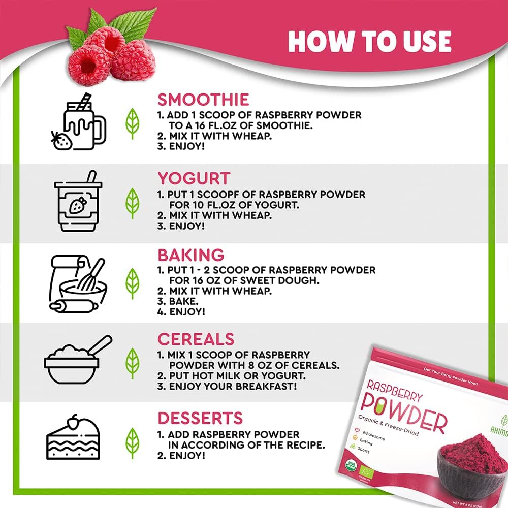 organic-freeze-dried-raspberry-powder---8-oz-usda-certified-smoothie-baking-powder-high-in-potassium-rich-in-fiber-juice-powder-4