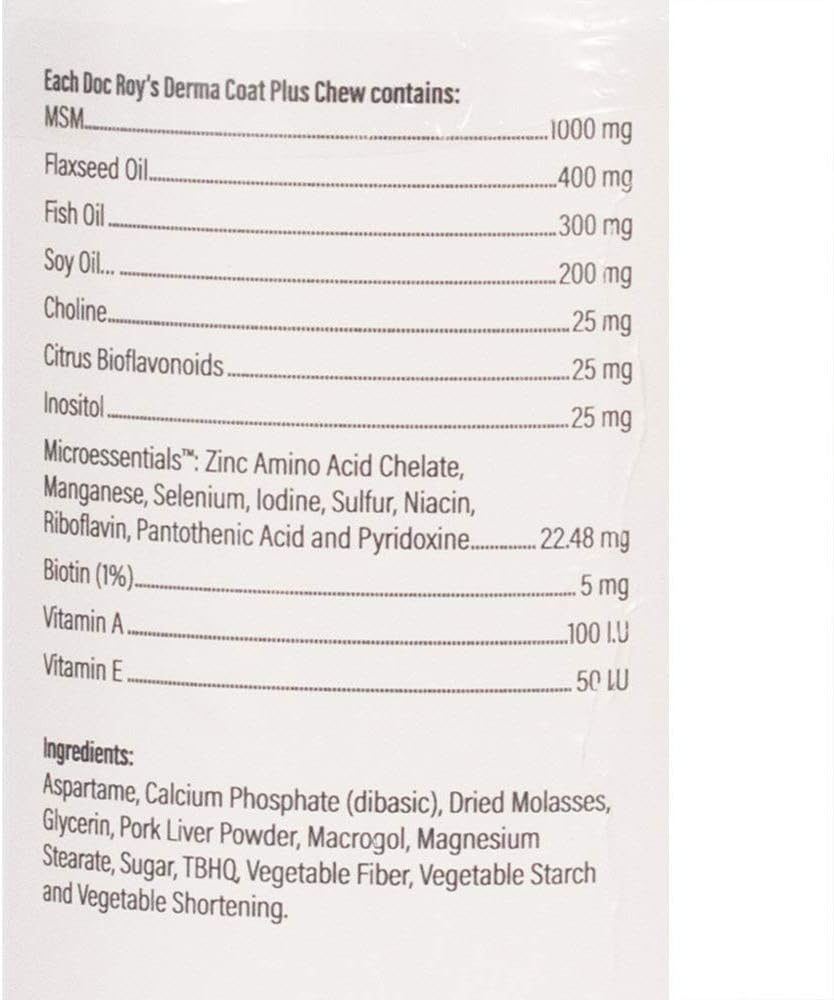 doc-roys-derma-coat-plus-skin-coat-supplement---60-chewable-tablets-for-mediumlarge-dogs-by-revival-animal-health-3