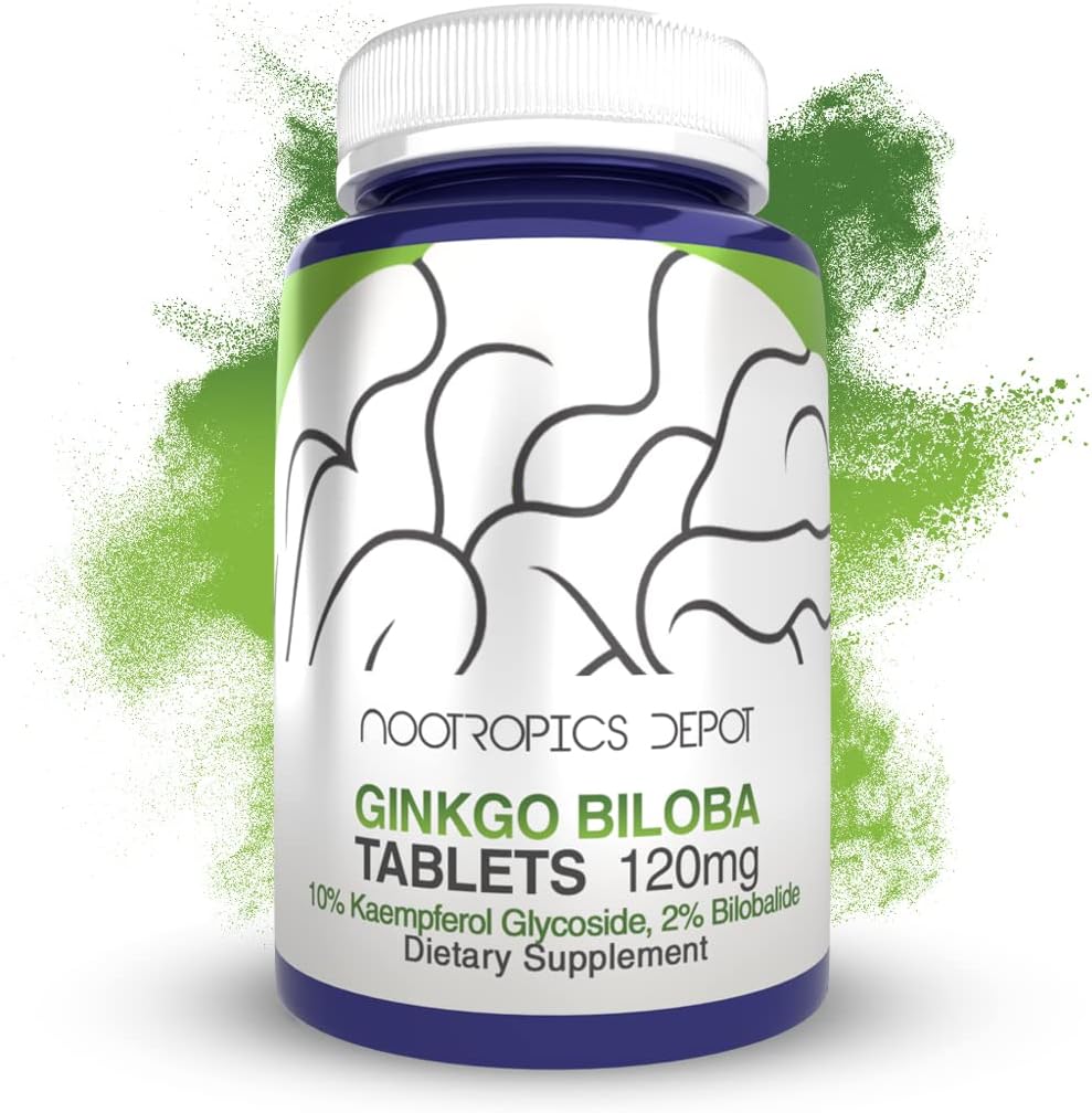 Ginkgo Biloba Extract Tablets 120mg | 90 Count | 10% Kaempferol Glycoside + 2% Bilobalide | Cognitive & Cardiovascular Support - Espot.com.au
