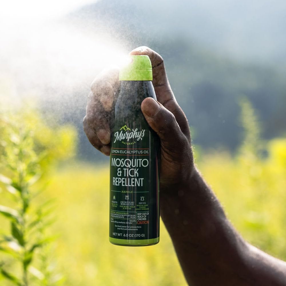 Murphy's Naturals Lemon Eucalyptus Oil Insect Repellent Mist 2-Pack - DEET-Free, Plant-Based Formula for Skin and Gear - Mosquito and Tick Repellent - 6 oz Continuous Spray - Espot.com.au
