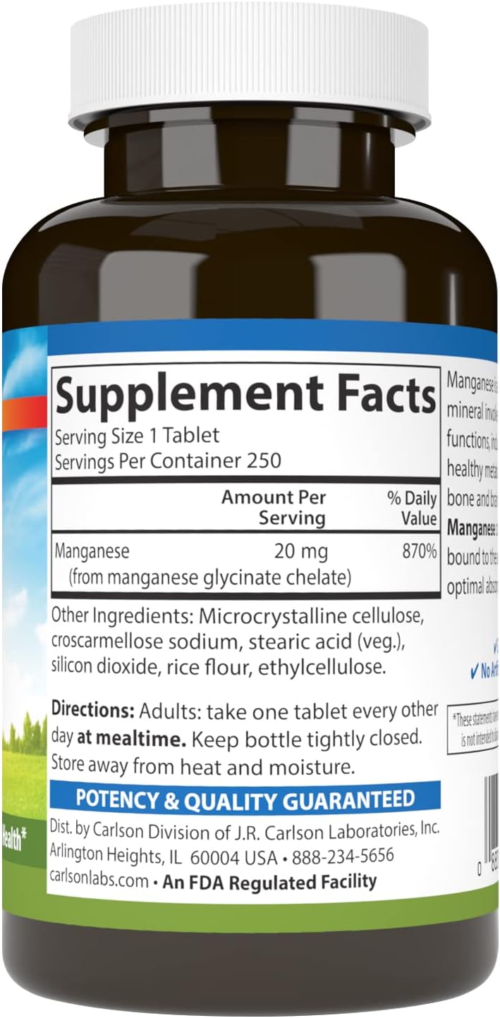 carlson-chelated-manganese-tablets---20-mg-for-healthy-metabolism-bone-support---superior-absorption-for-brain-health---250-count-2
