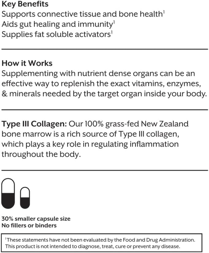grass-fed-beef-bone-marrow-supplement-with-collagen-vitamins-minerals---180-gelatin-capsules---raw-freeze-dried---promix-nutrition-5