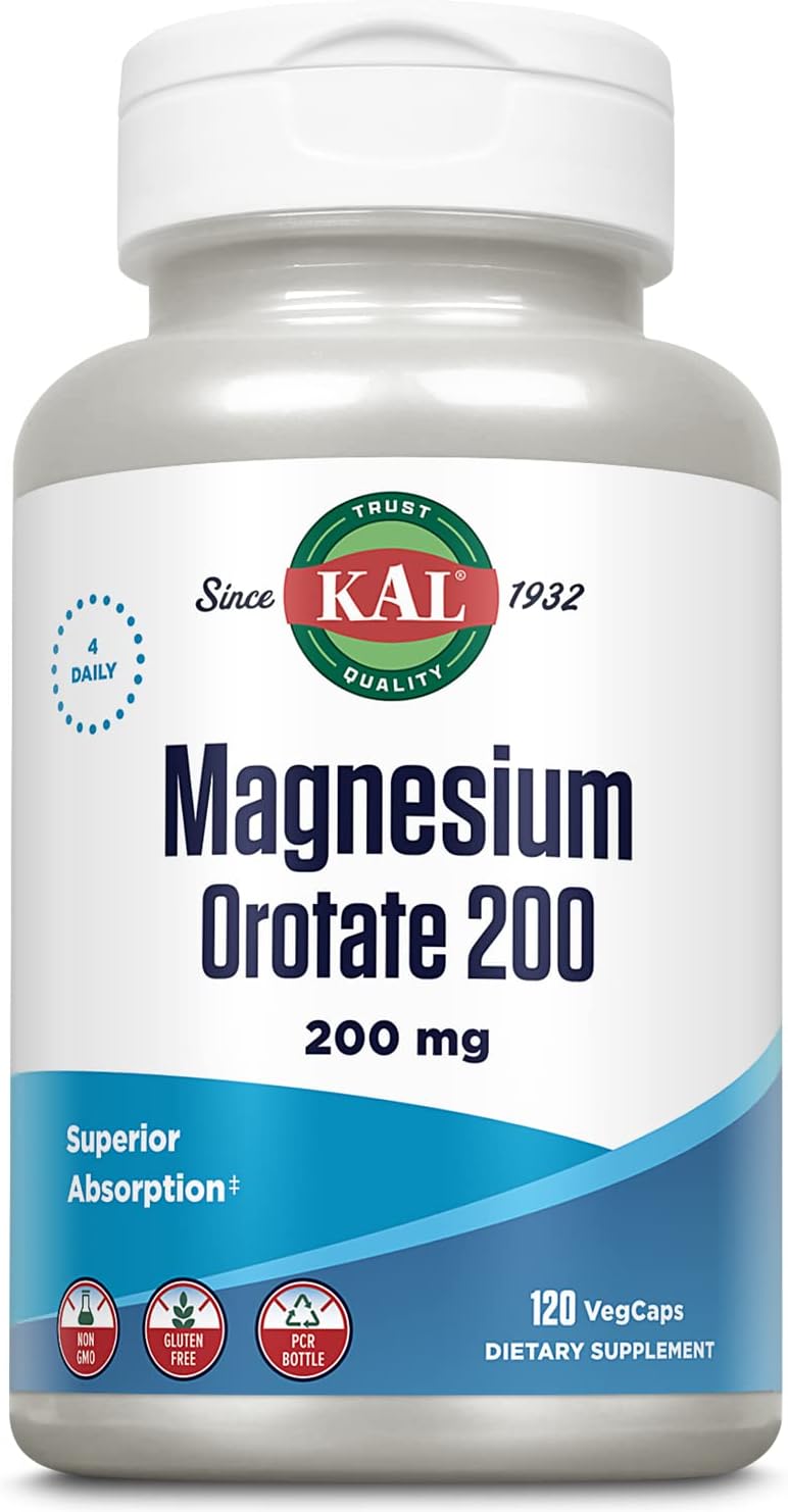 Superior Absorption Magnesium Orotate 200mg - Chelated Formula for Bone, Teeth, Nerve & Muscle Health - Vegetarian, Non-GMO, Gluten Free - 120 VegCaps, 30 Servings - Espot.com.au