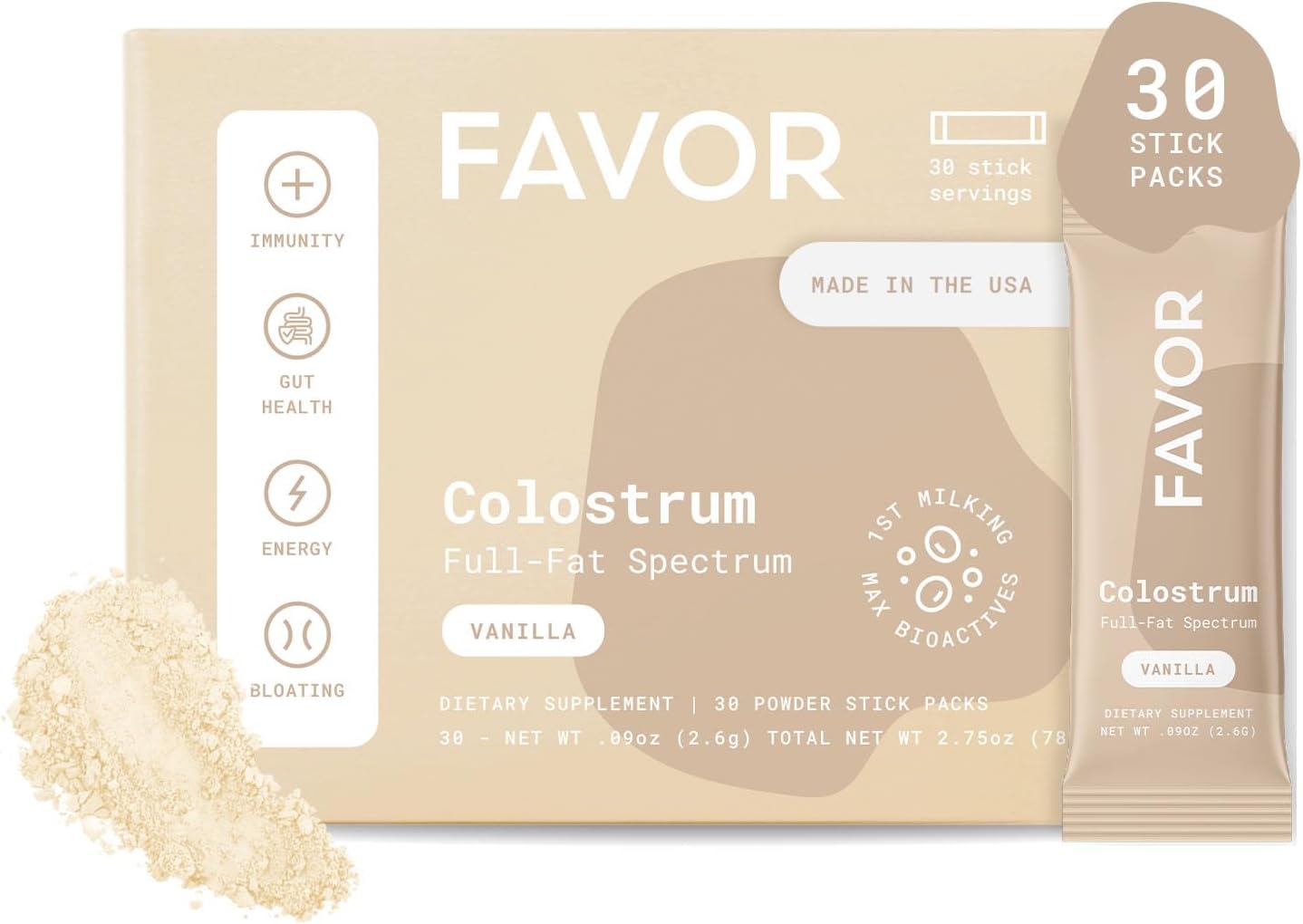 holistic-human-health---bovine-colostrum-stick-packs-liposomal-whole-convenient-travel-size-high-igg-powder-ethically-made-in-the-usa-easy-vanilla-mix-1