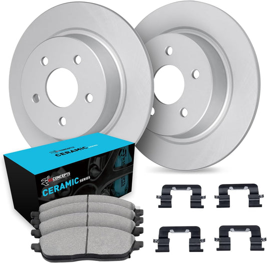 ceramic-rear-brake-pads-and-rotors-kit-for-2014-2019-mercedes-benz-b-electric-drive-b250e-cla250---includes-hardware-kit---premium-quality-brake-rotors-and-pads-1