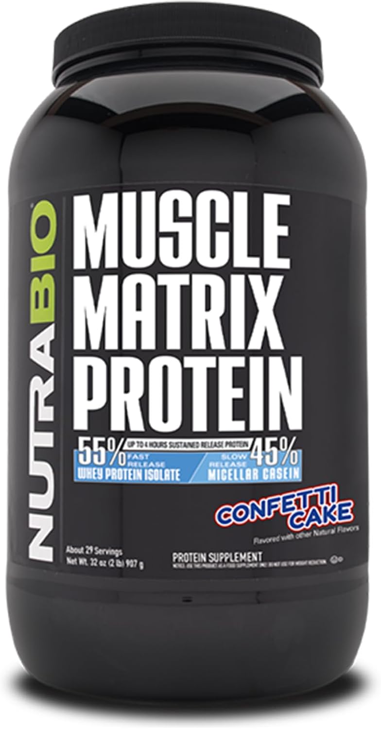 bundle-nutrabio-creatine-monohydrate-unflavored-150g-muscle-matrix-protein-powder-confetti-cake---energy-growth-recovery-strength-supplement-3