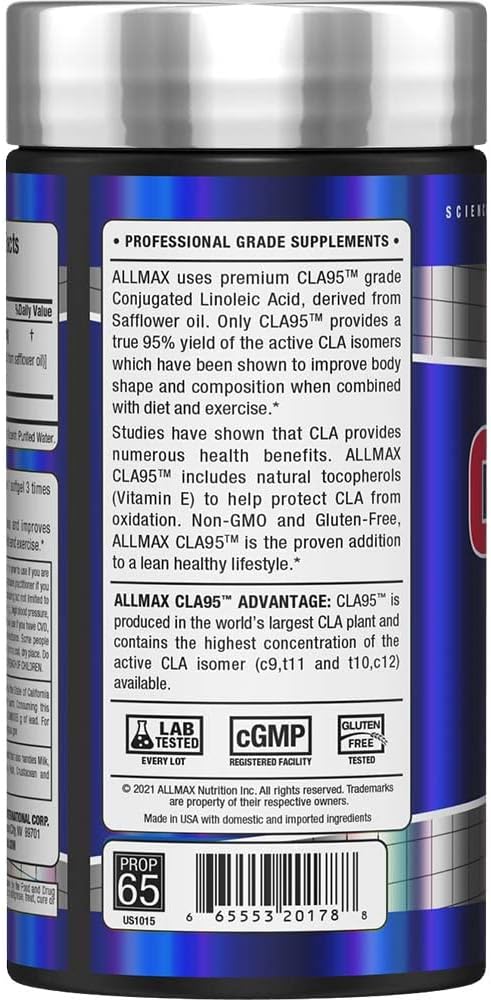 allmax-nutrition-cla95-softgels---1000-mg-150-count-for-weight-management-2