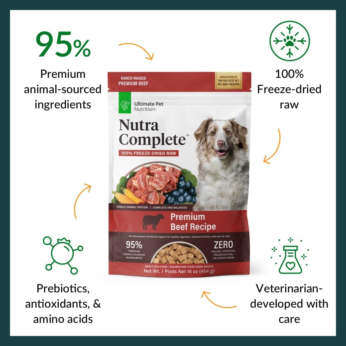 freeze-dried-raw-dog-food-with-antioxidants-prebiotics-amino-acids---veterinarian-formulated-nutrition-for-pets---1lb-beef-flavor-3