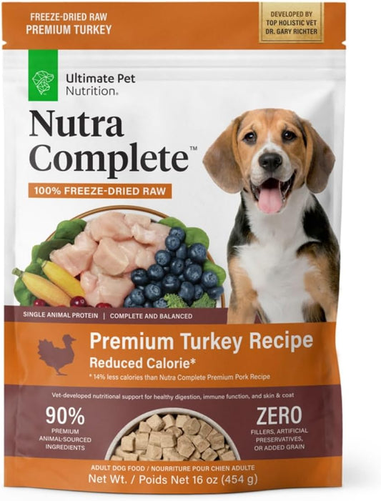 high-quality-nutra-complete-raw-freeze-dried-turkey-dog-food-for-adult-dogs---1lb-reduced-calorie-formula-1