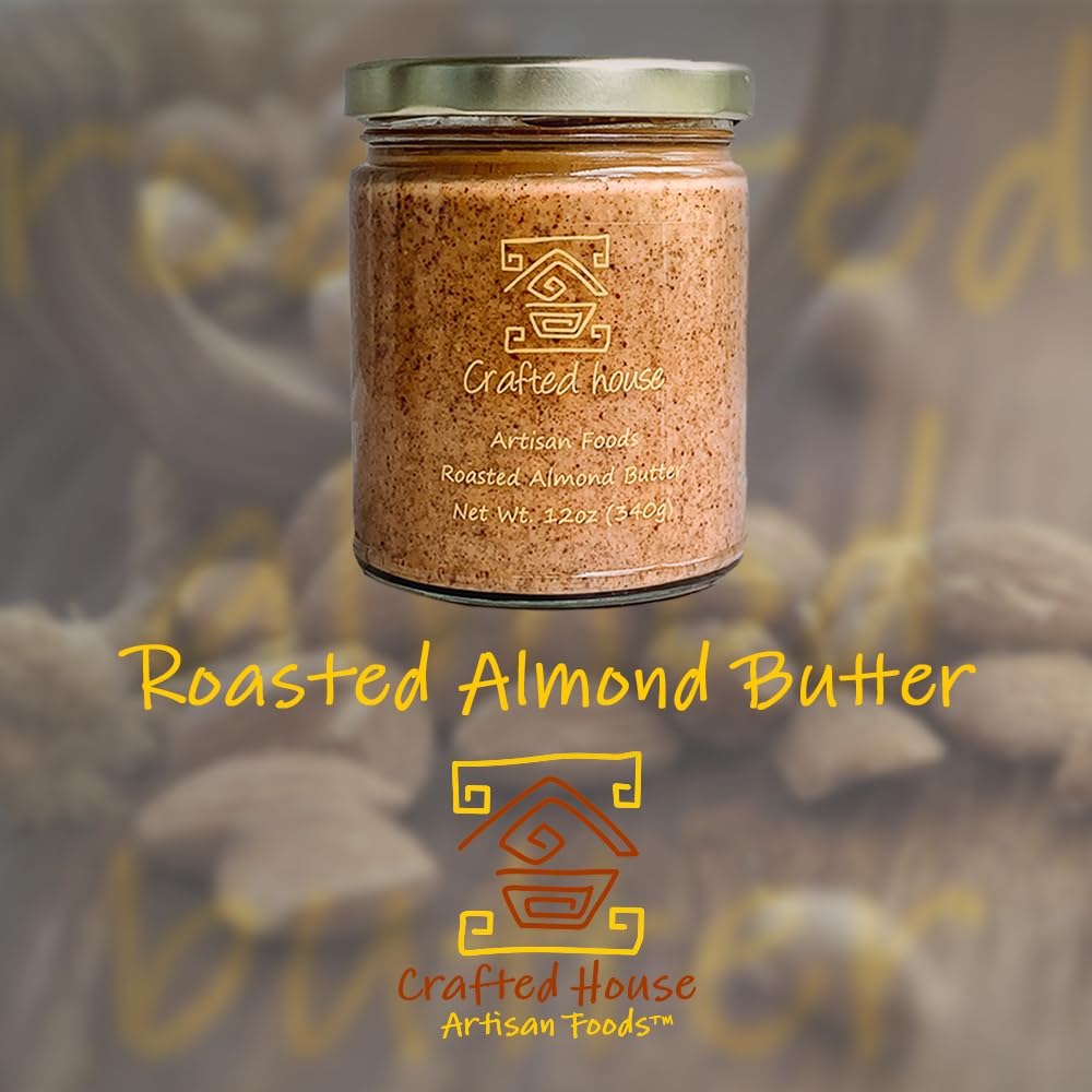 crafted-house-organic-chunky-almond-butter---12-oz-340g---non-gmo-gluten-free-keto-paleo-vegan---made-with-pure-cane-sugar---natural-almond-butter-3