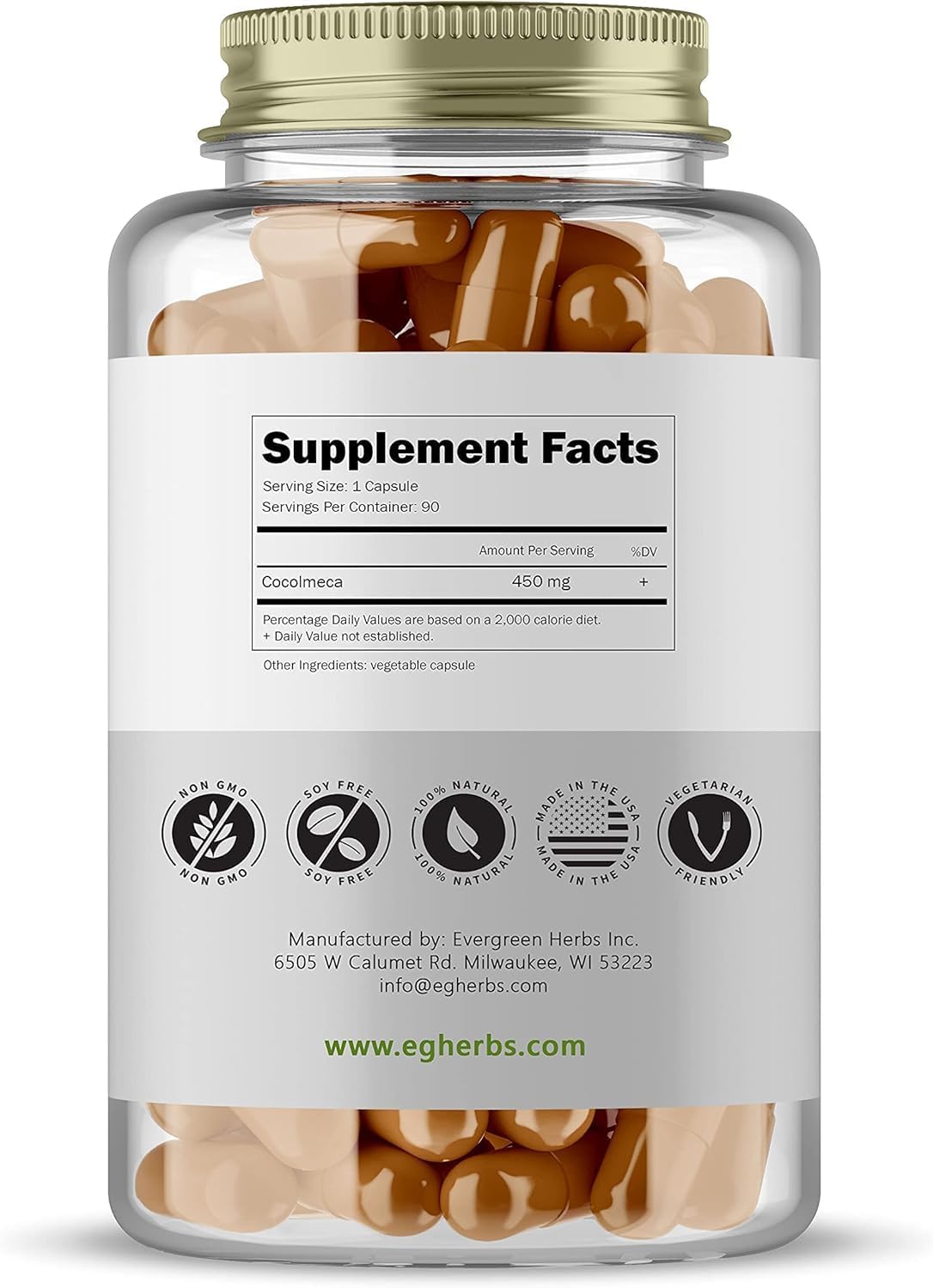 Premium 450mg Cocolmeca Capsules - 90 Capsules - Herbal Supplement with Smilacaceae, Greenbrier, and Sarsaparilla - Espot.com.au