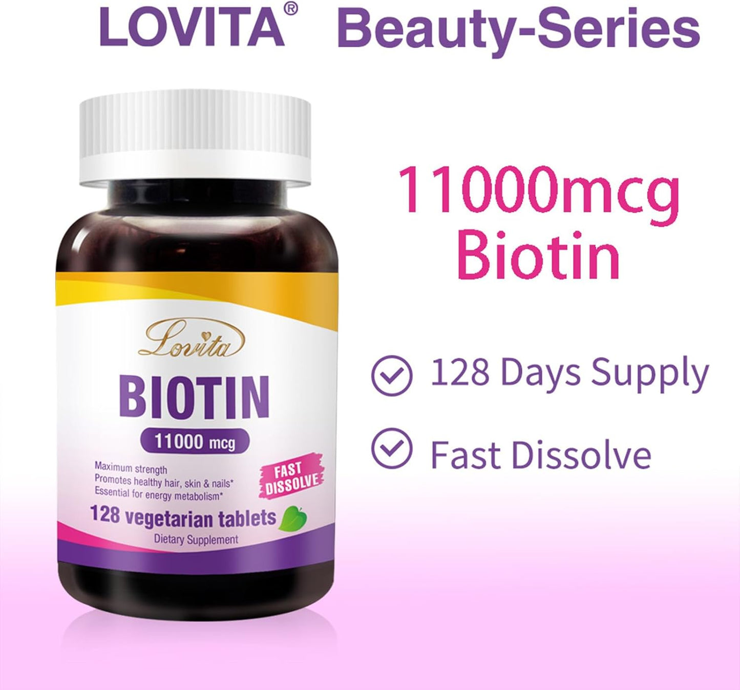 high-potency-lovita-biotin-11000mcg-for-hair-skin-nails-growth---128-vegetarian-dissolvable-tablets-2