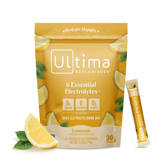 ultima-replenisher-lemonade-electrolyte-powder-drink-mix---20-stickpacks---hydration-packets-with-6-electrolytes-and-trace-minerals---keto-vegan-non-gmo-sugar-free---daily-hydration-1