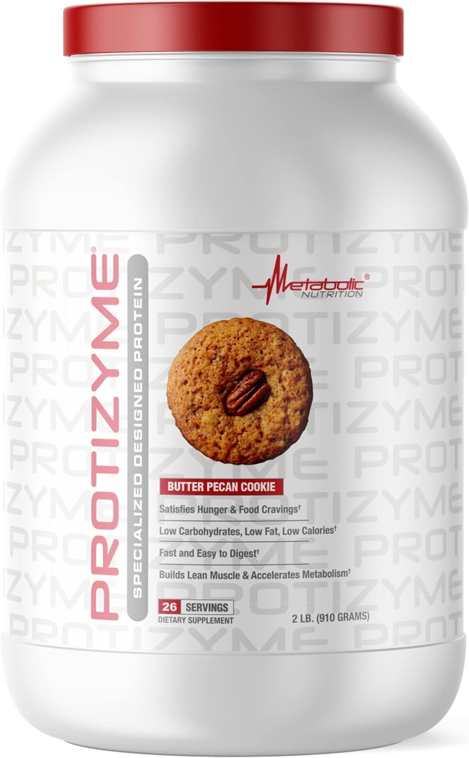 protizyme-butter-pecan-cookie-whey-protein-powder---high-protein-low-carb-low-fat-with-digestive-enzymes-24-vitamins-minerals---2lb-4