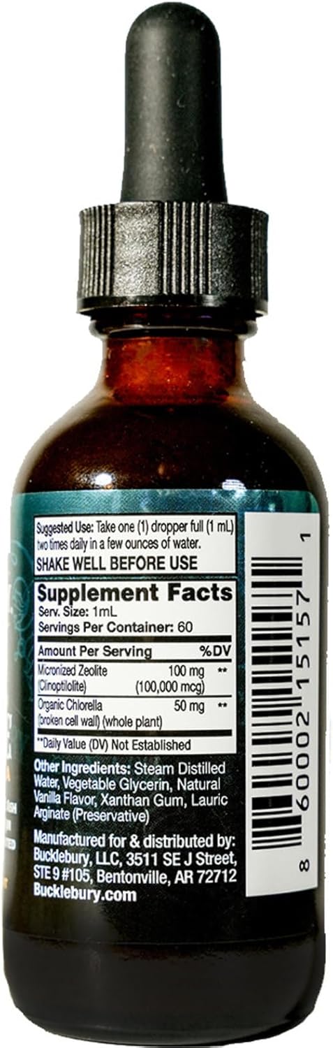Zeolite Liquid Suspension with Chlorella - Supports Detox, Immune System & Digestive Health - 60 Servings for Kids & Adults - Espot.com.au