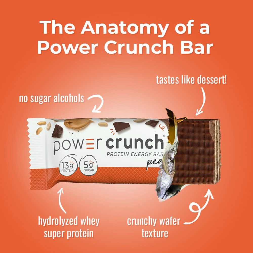 30 Count Power Crunch Protein Wafer Bars Variety Pack - 6 Flavors, 1.4 Ounce Bars - Delicious High Protein Snacks - Espot.com.au