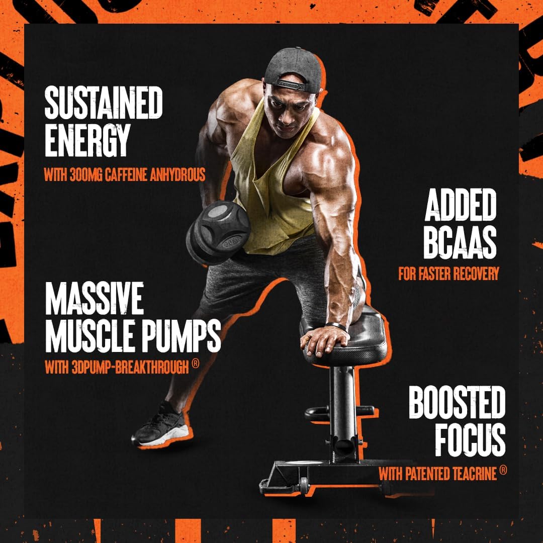 Primal Animal Muscle Hydration and Preworkout Powder with Beta Alanine, Caffeine, and Electrolytes for Improved Energy, Focus, and Endurance - Fruit Punch Flavor - 17.9 oz - Espot.com.au