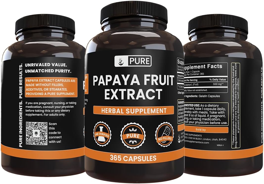 365-capsules-of-pure-papaya-extract---no-magnesium-or-rice-fillers---lab-verified-quality---always-original-ingredients-2