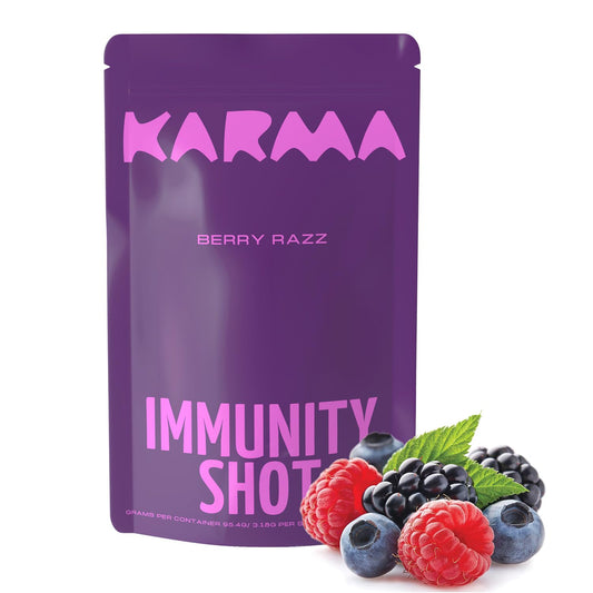 berry-razz-karma-nutrition-immunity-shot-with-echinacea---supports-immune-system-skin-health---elderberry-turmeric-vitamins-c-b12-d---convenient-delicious-boost-1