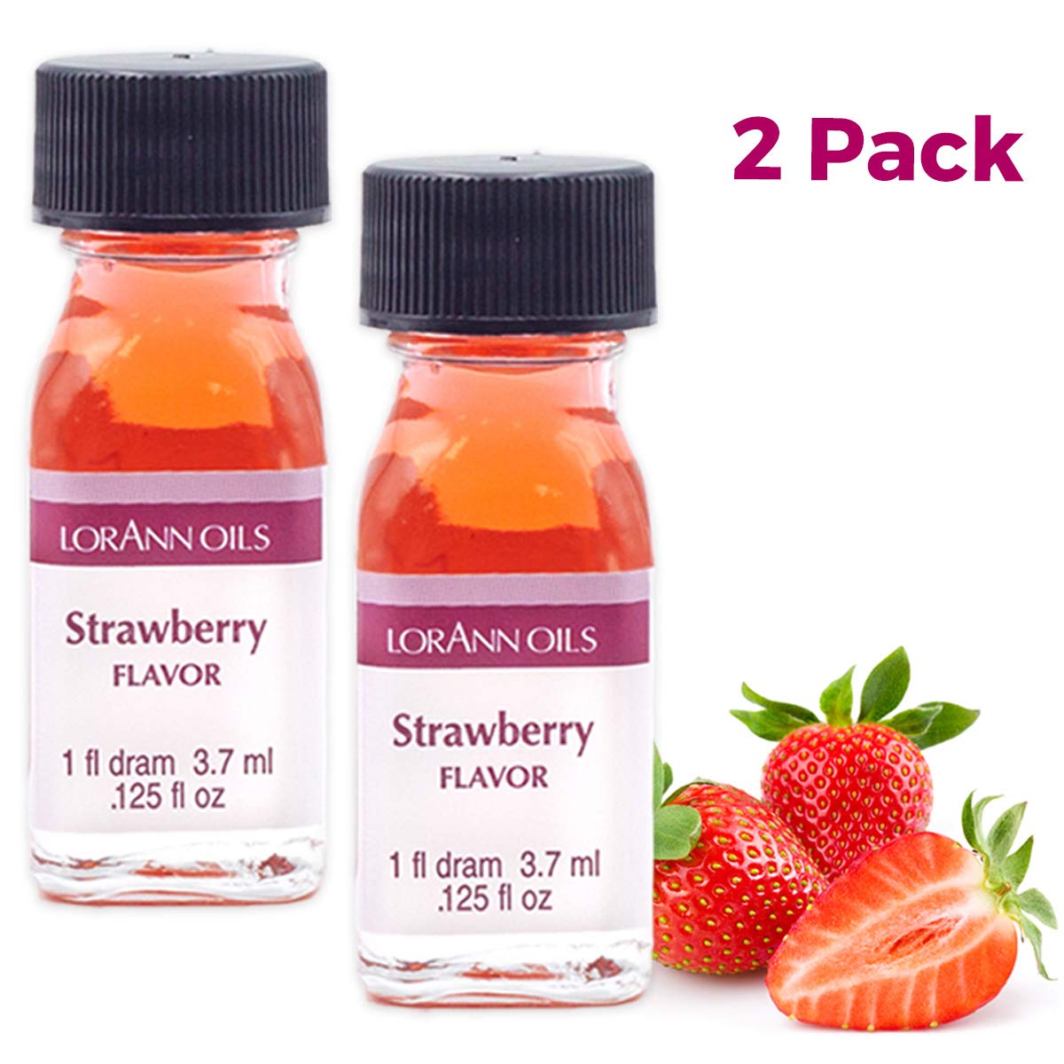 lorann-oils-super-strength-strawberry-flavoring-pack---ideal-for-candy-making-baking-hard-candy---natural-bold-flavors-4x-stronger---0125-fl-oz-set-of-2-2