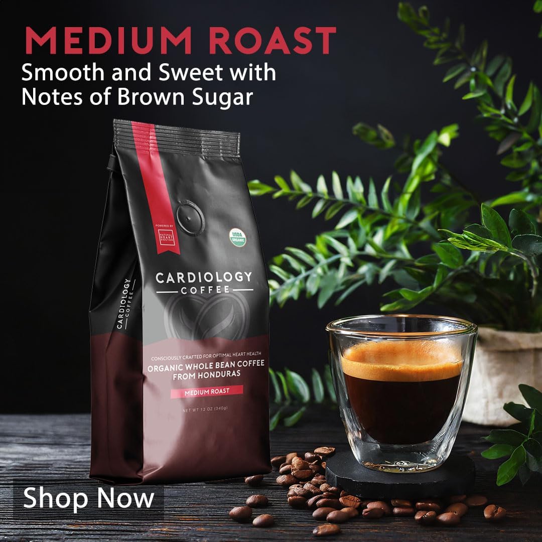 organic-medium-roast-cardiology-coffee---heart-healthy-whole-bean-coffee-from-honduras---usda-certified---non-gmo---12oz-5