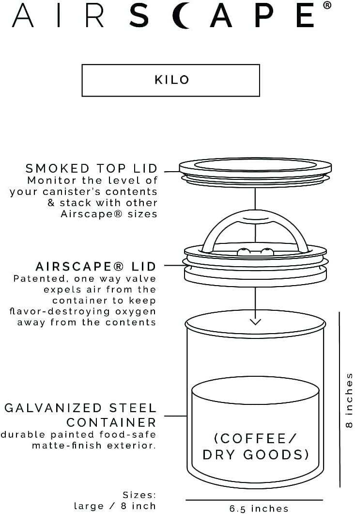 airscape-kilo-coffee-storage-canister---matte-black---holds-22-lbs-beans---patented-lid-removes-oxygen---air-less-technology-for-freshness-4