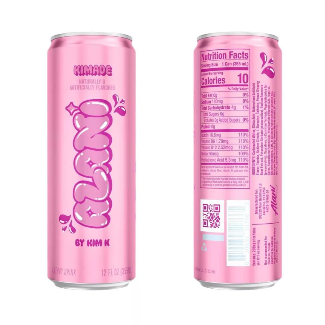 6 Pack of KIMADE Sugar Free Low Calorie Energy Drinks in 12 Fl Oz Cans - Espot.com.au