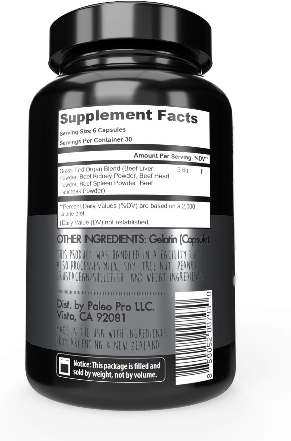 grass-fed-beef-organ-capsules---paleo-pro-og-blend-kidney-heart-liver-spleen-pancreas---180-capsules-natural-dietary-supplement---hormone-antibiotic-free-2