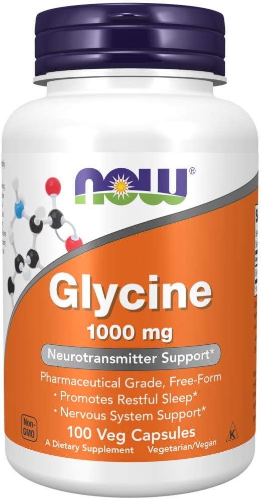Now Foods Glycine Capsules - Pharmaceutical Grade Amino Acid Supplement (1000mg, 100 Count) - Espot.com.au
