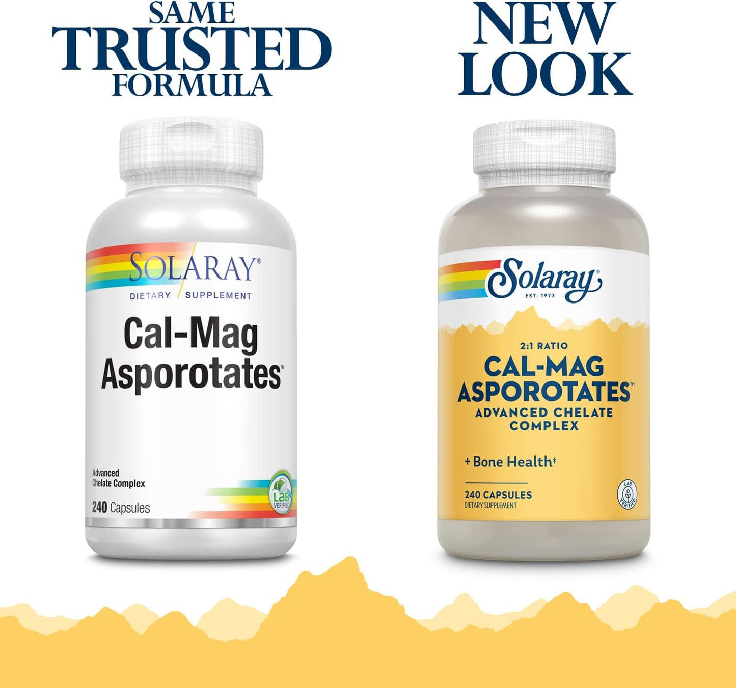 High-Quality Solaray Calcium and Magnesium Asporotate Capsules - 240 Count Bottle for Bone Health and Muscle Support - Espot.com.au
