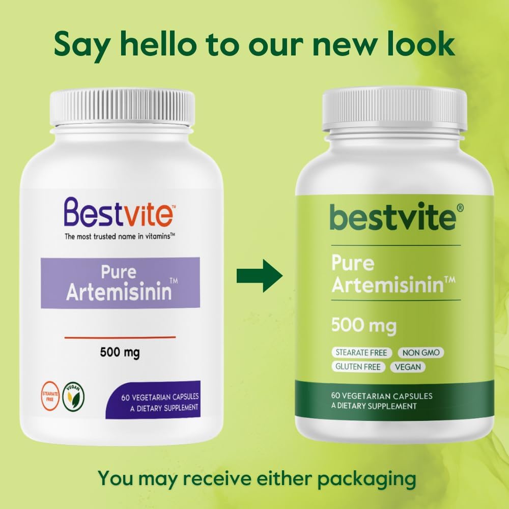 Artemisinin 500mg Capsules (120 Count) - Vegan, Non-GMO, Gluten-Free - No Fillers, Stearates, or Flow Agents - 2 Month Supply - Espot.com.au