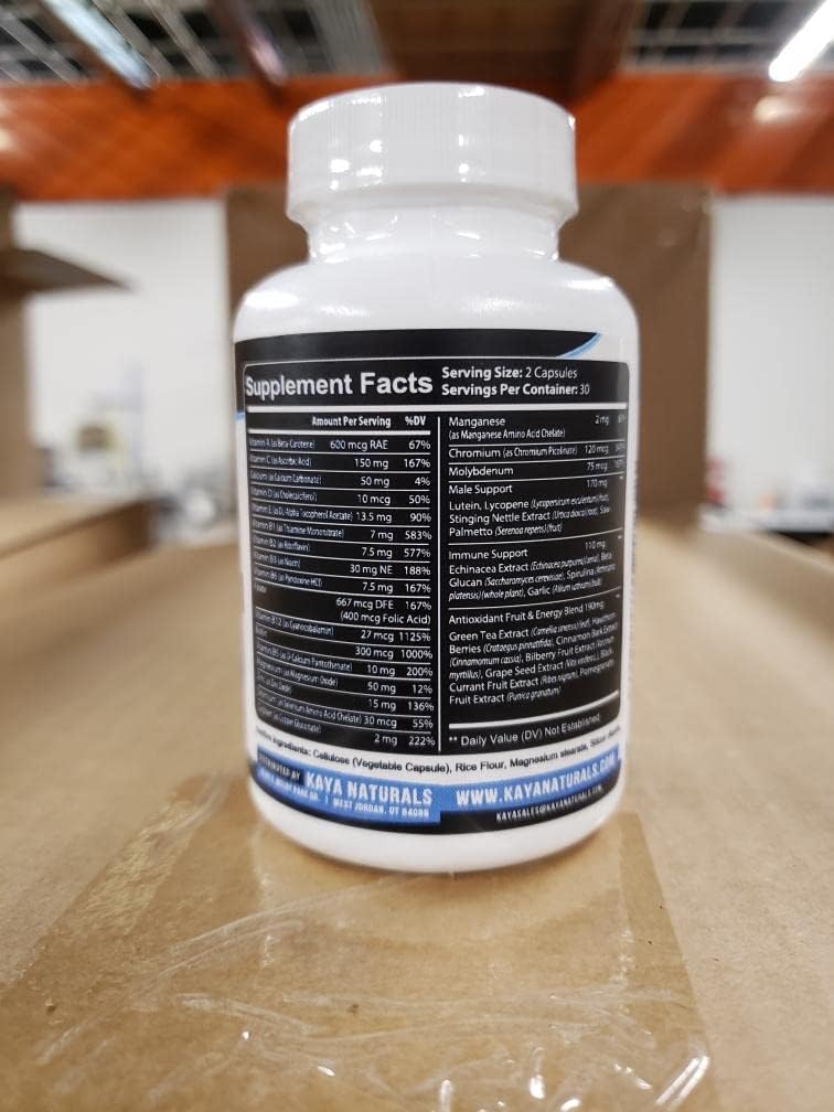 Men's Prostate Multivitamin - Daily Supplement for Healthy Prostate - Multi Mineral Pills for Men - 60 Veggie Capsules - Espot.com.au