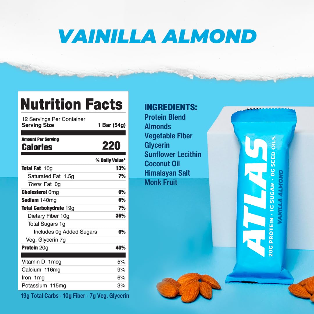 vanilla-almond-atlas-protein-bar---20g-protein-1g-sugar-clean-ingredients---gluten-free---24-bars-total-7