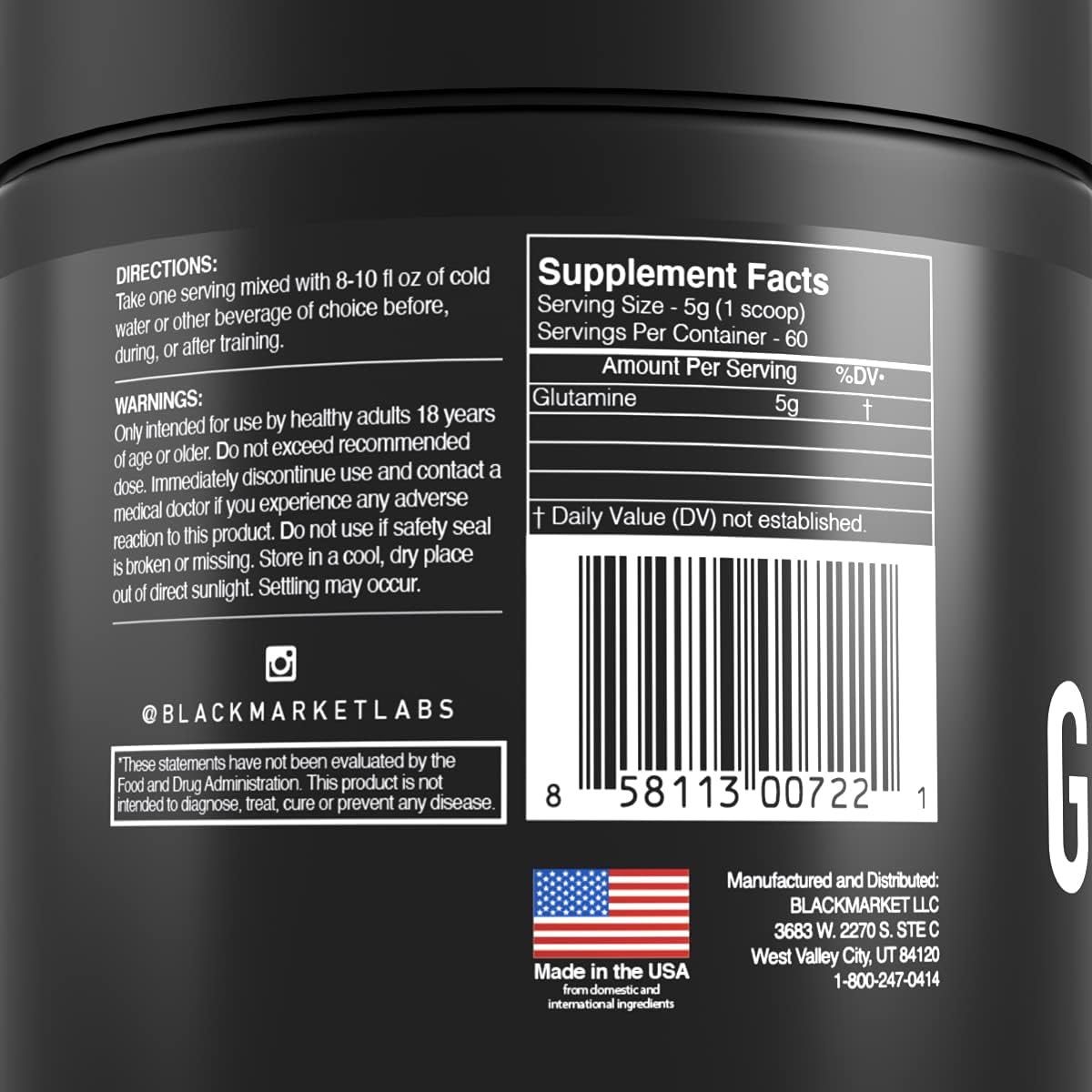 blackmarket-raw-glutamine-powder-drink-mix---boost-recovery-reduce-muscle-soreness-enhance-memory-concentration---300g-2