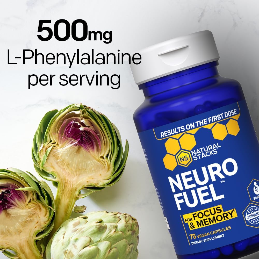 NATURAL STACKS MagTech Magnesium and NeuroFuel Nootropic Bundle - Supports Relaxation, Brain Health, and Focus - 165 Capsules - Espot.com.au