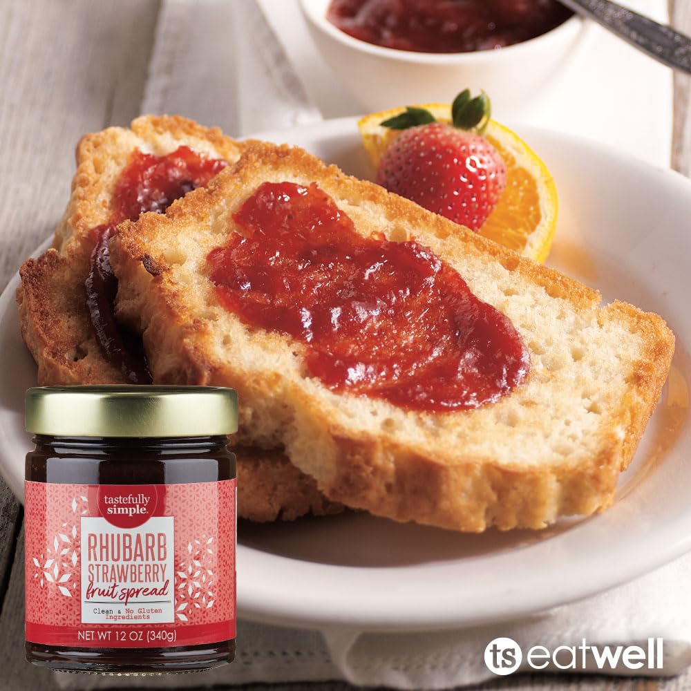 delicious-rhubarb-strawberry-fruit-spread---12-ounce-jar-for-toast-pastries-and-more-2